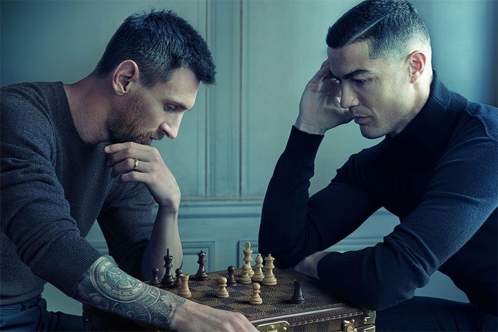 Ronaldo và Messi làm chao đảo mạng xã hội với bức ảnh chơi cờ vua